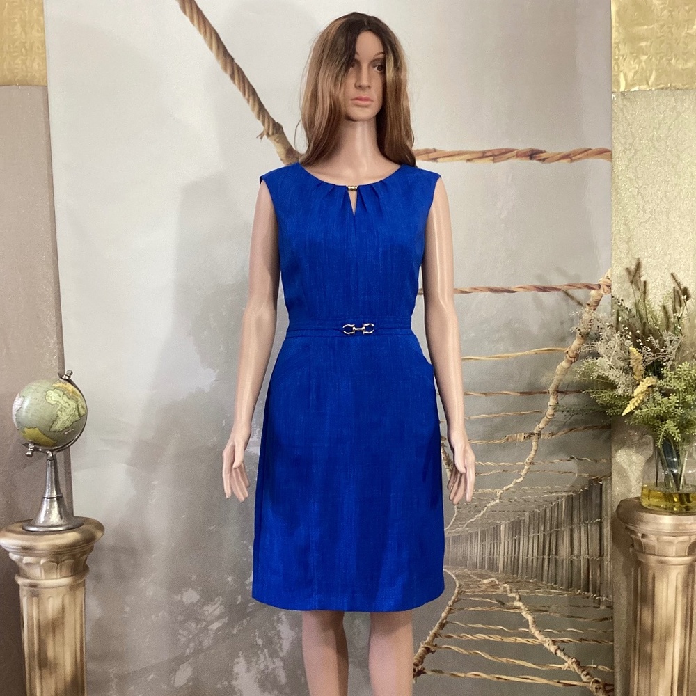 Ellen Tracy Royal Blue A Line Dress